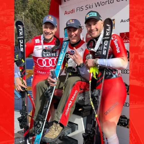 Schi alpin: Franjo von Allmen a câştigat proba de coborâre de la Crans Montana. Podiumul a fost ocupat de schiori elveţieni