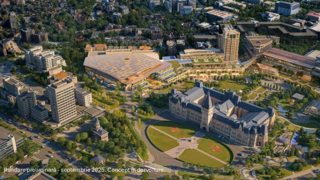 Palas Iași intră în prima etapă a reamenajării, cu spații verzi